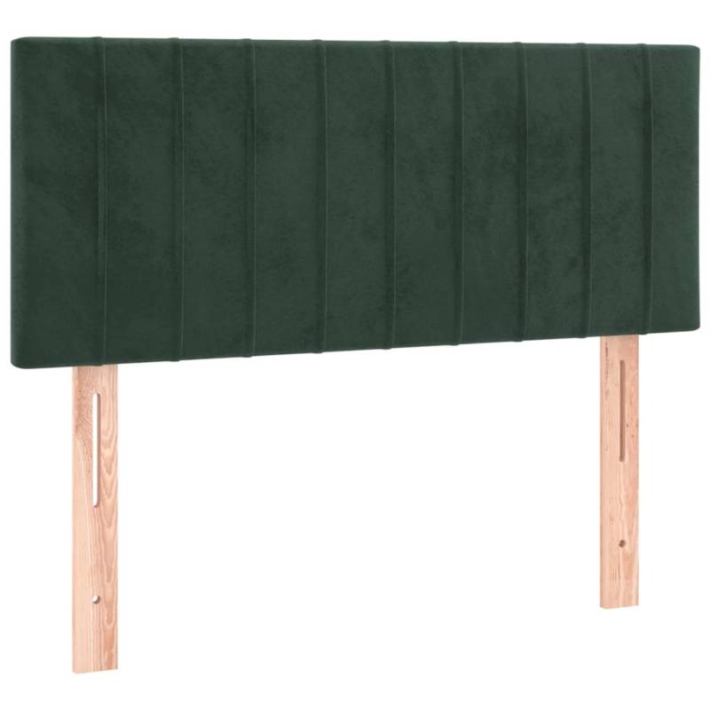 vidaXL Boxspringbett mit Matratze Dunkelgrün 80x200 cm Samt1537747 von VIDAXL