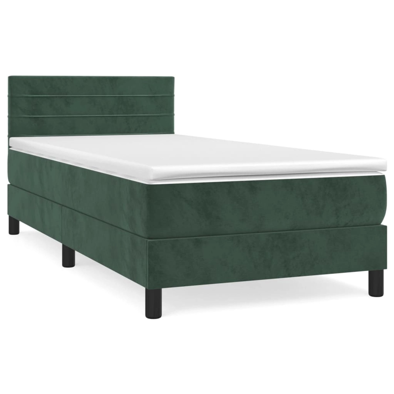 vidaXL Boxspringbett mit Matratze Dunkelgrün 80x200 cm Samt1537802 vidaXL Boxspringbett mit Matratze Dunkelgrün 80x200 cm Samt1537802 von VIDAXL