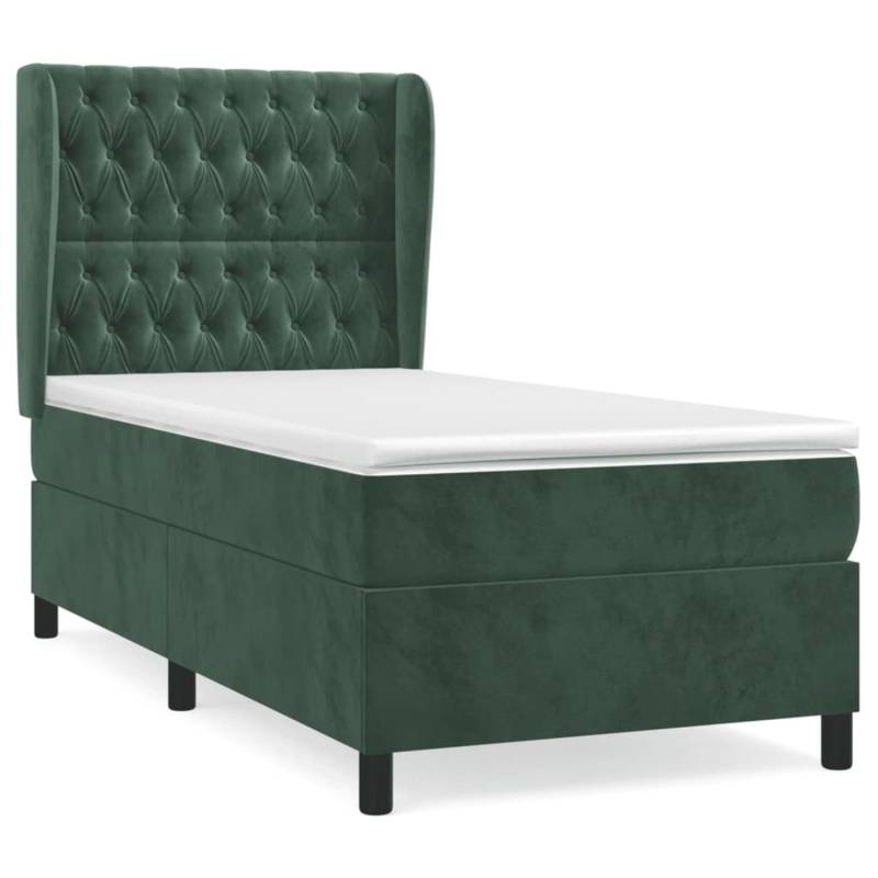 vidaXL Boxspringbett mit Matratze Dunkelgrün 90x190 cm Samt 3129366 vidaXL Boxspringbett mit Matratze Dunkelgrün 90x190 cm Samt 3129366 von VIDAXL
