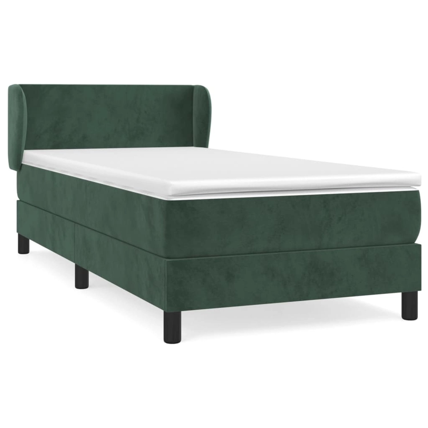 vidaXL Boxspringbett mit Matratze Dunkelgrün 90x190 cm Samt1537148 vidaXL Boxspringbett mit Matratze Dunkelgrün 90x190 cm Samt1537148 von VIDAXL
