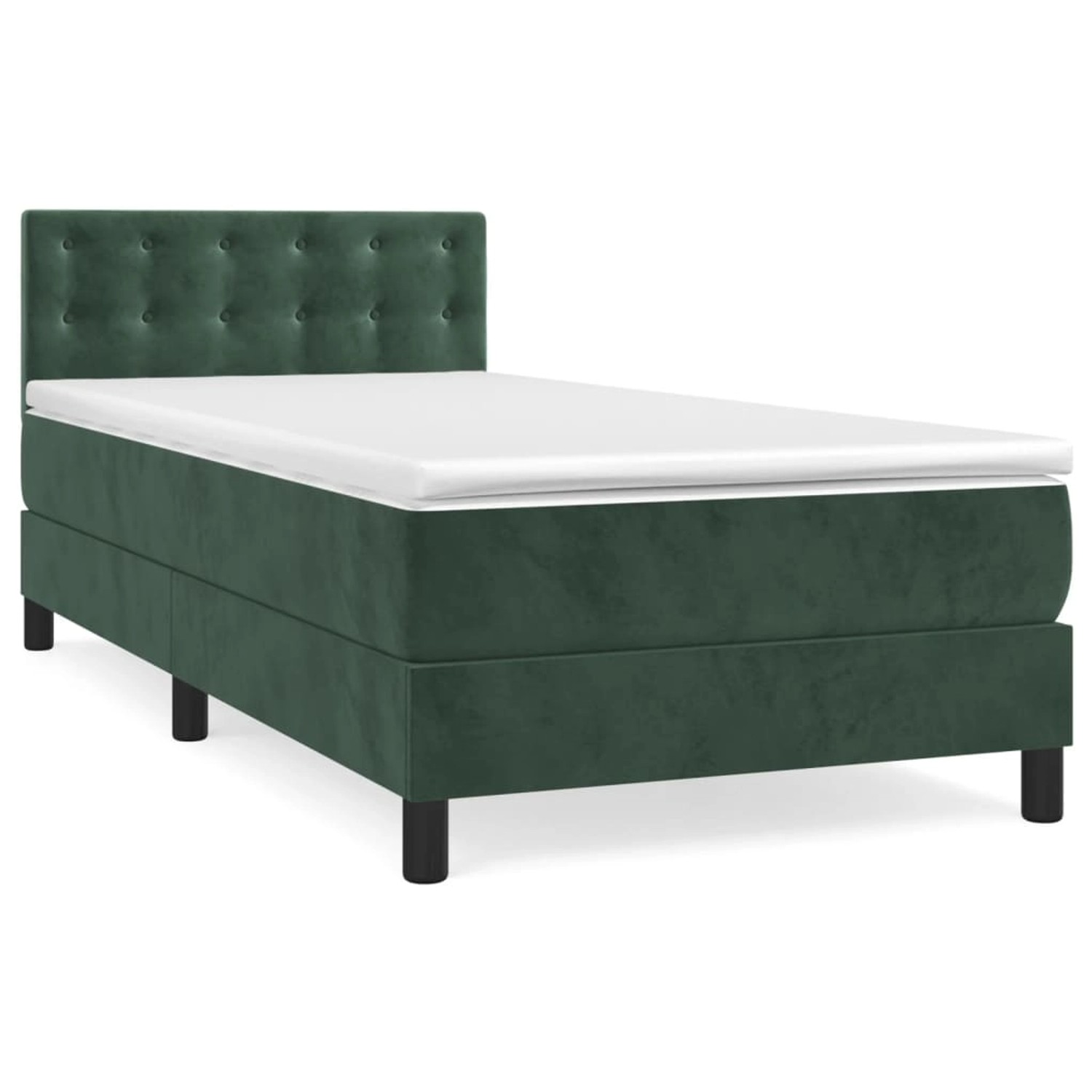 vidaXL Boxspringbett mit Matratze Dunkelgrün 90x190 cm Samt1537736 vidaXL Boxspringbett mit Matratze Dunkelgrün 90x190 cm Samt1537736 von VIDAXL