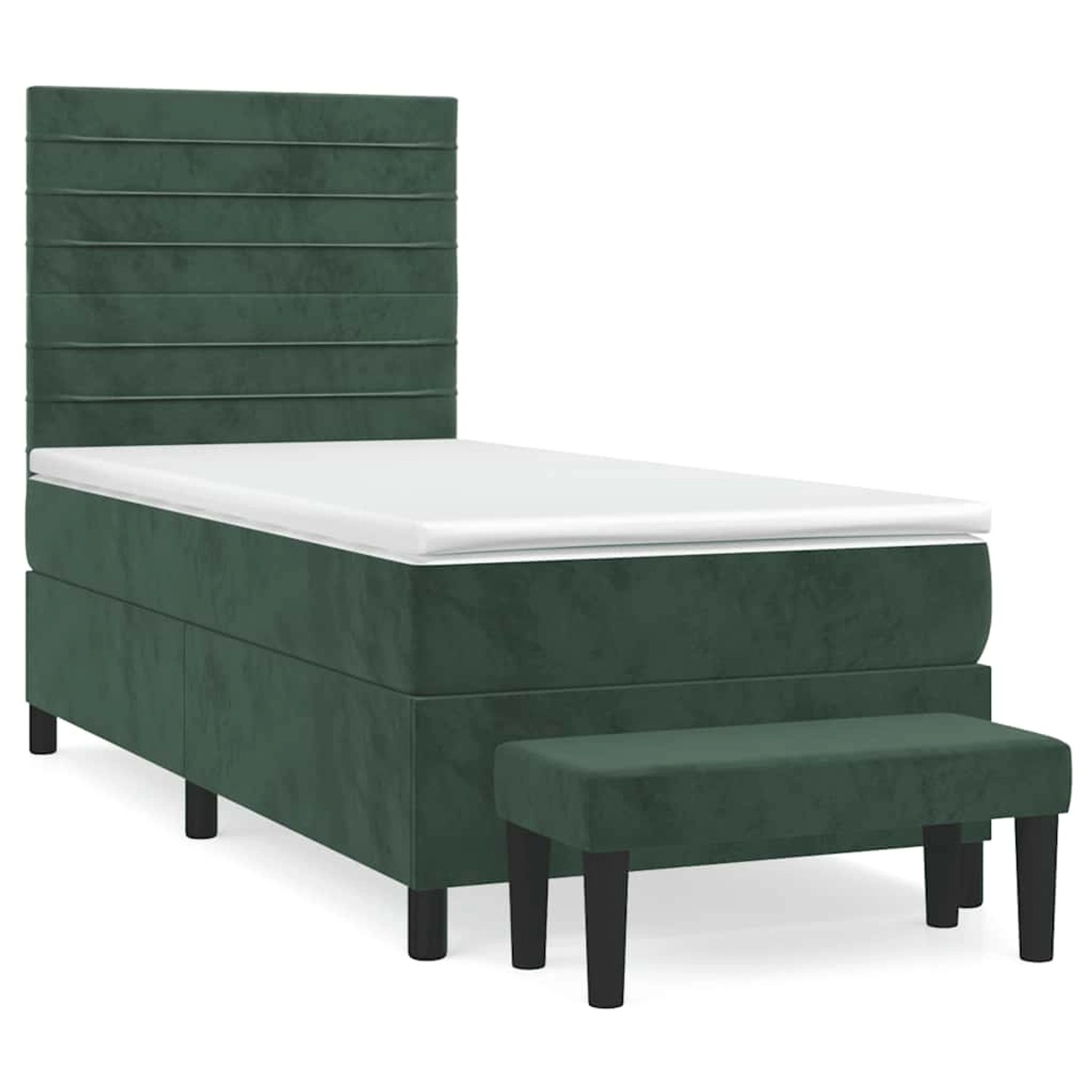 vidaXL Boxspringbett mit Matratze Dunkelgrün 90x200 cm Samt 3137884 vidaXL Boxspringbett mit Matratze Dunkelgrün 90x200 cm Samt 3137884 von VIDAXL