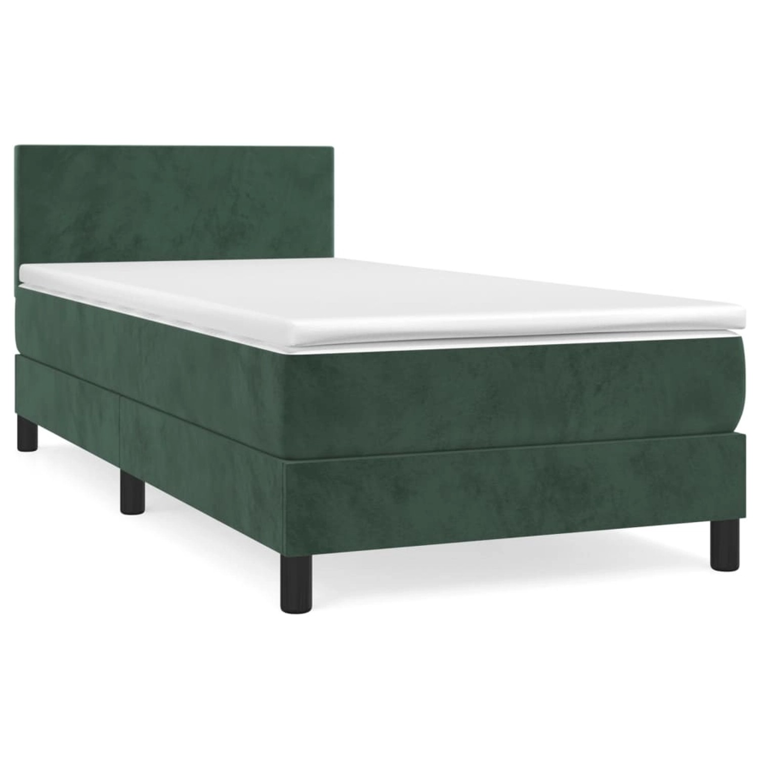 vidaXL Boxspringbett mit Matratze Dunkelgrün 90x200 cm Samt1389844 vidaXL Boxspringbett mit Matratze Dunkelgrün 90x200 cm Samt1389844 von VIDAXL
