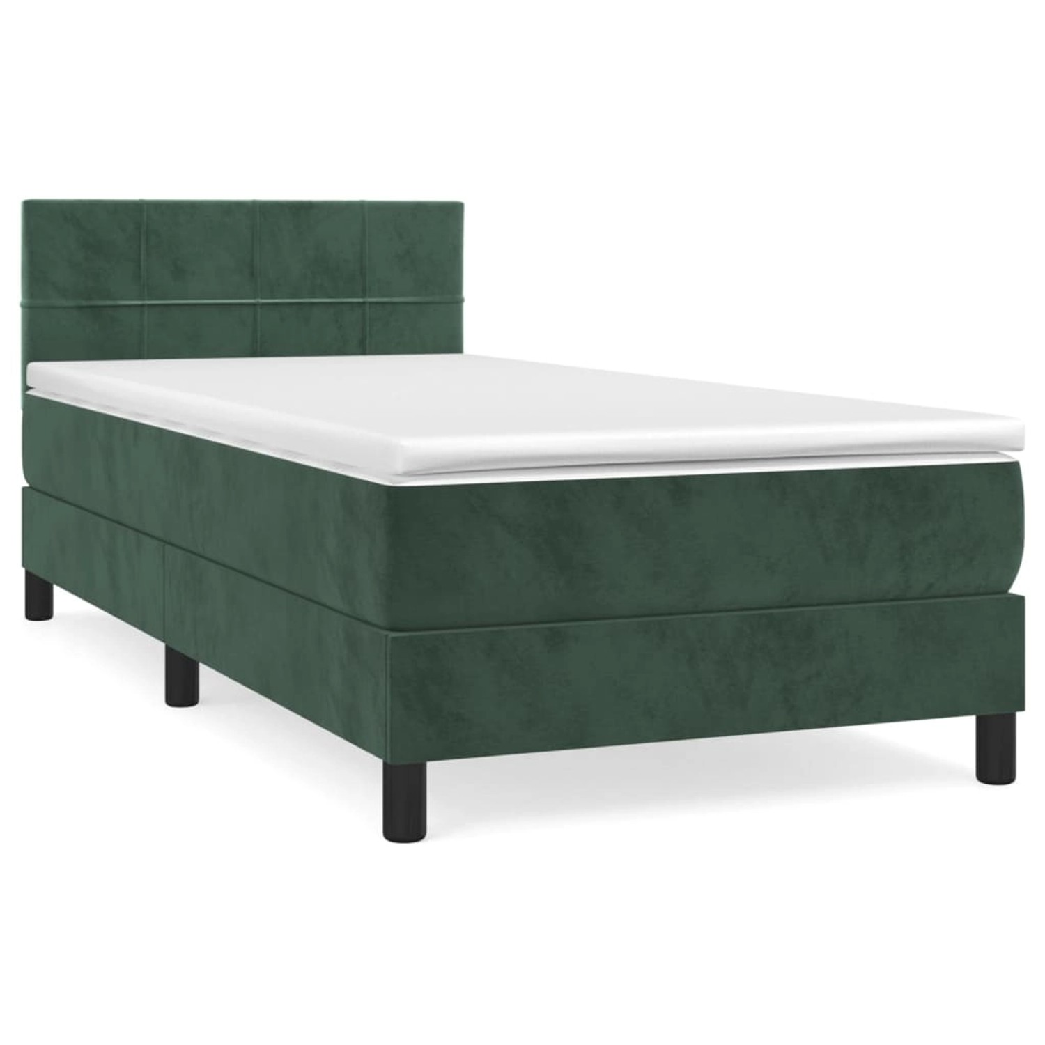 vidaXL Boxspringbett mit Matratze Dunkelgrün 90x200 cm Samt1389942 vidaXL Boxspringbett mit Matratze Dunkelgrün 90x200 cm Samt1389942 von VIDAXL