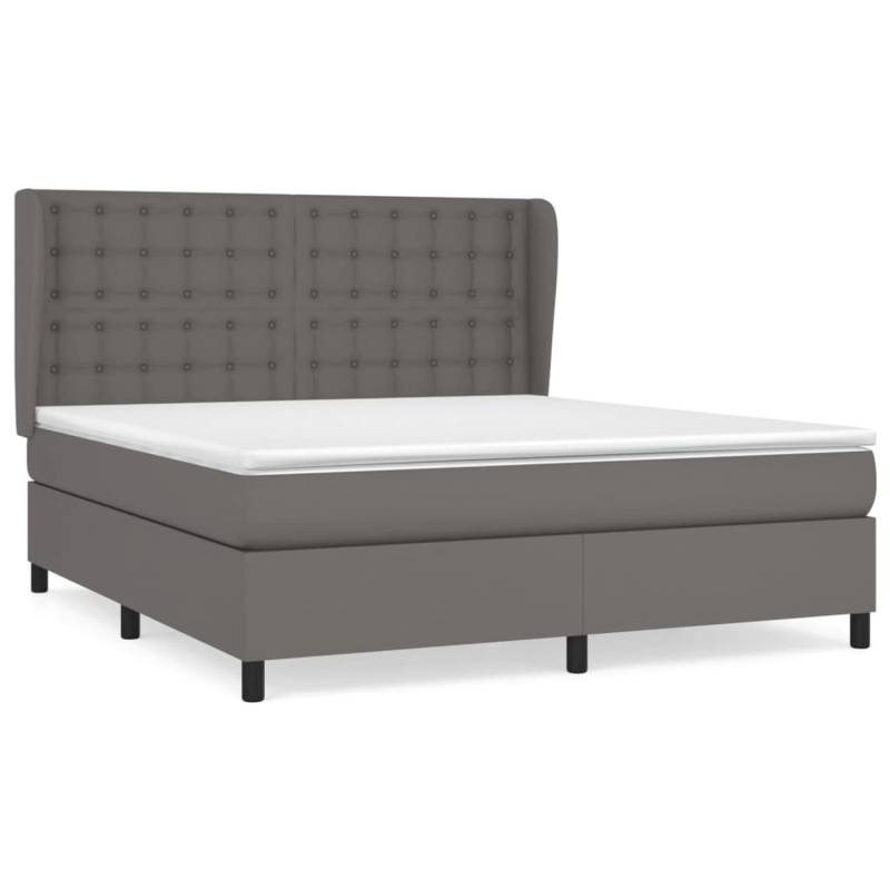 vidaXL Boxspringbett mit Matratze Grau 160x200 cm Kunstleder1466732 vidaXL Boxspringbett mit Matratze Grau 160x200 cm Kunstleder1466732 von VIDAXL