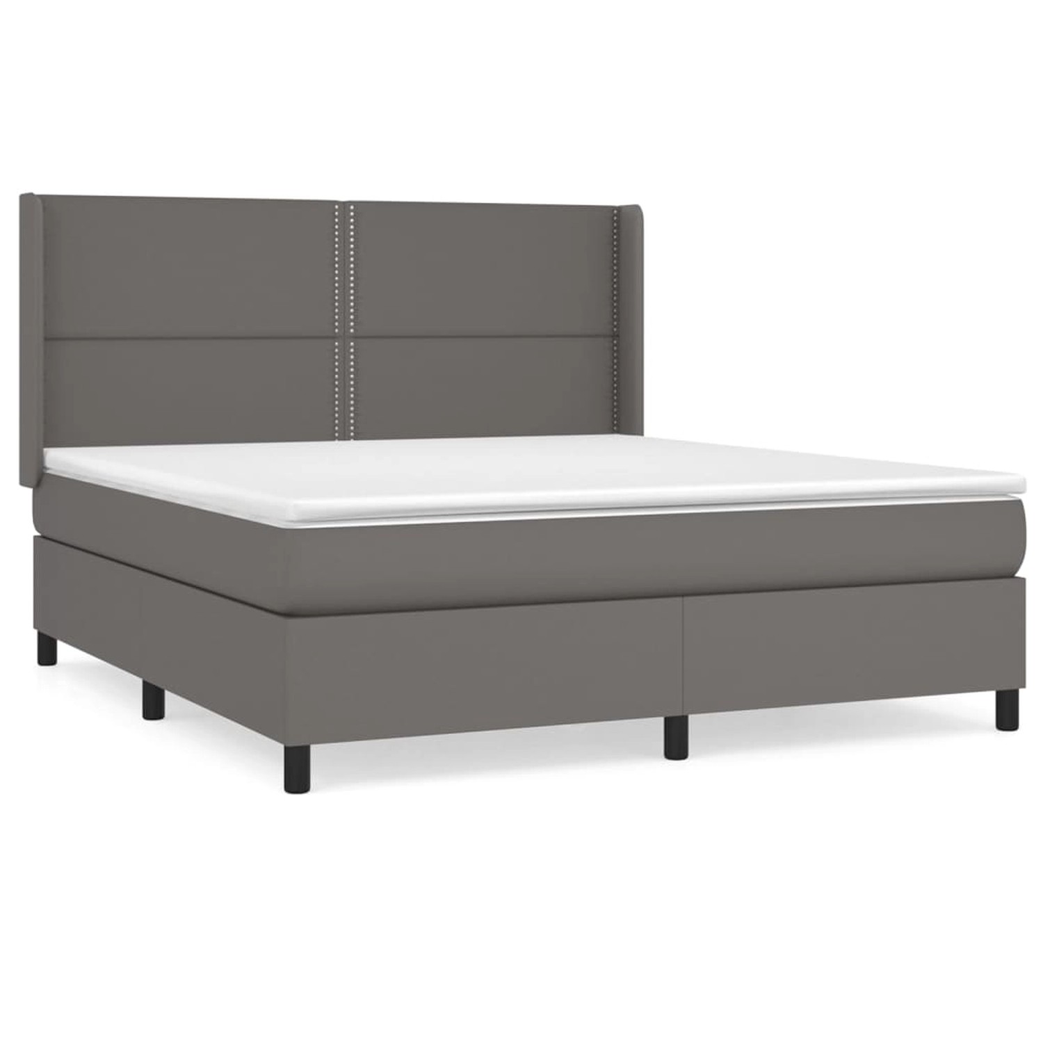 vidaXL Boxspringbett mit Matratze Grau 180x200 cm Kunstleder1466335 vidaXL Boxspringbett mit Matratze Grau 180x200 cm Kunstleder1466335 von VIDAXL