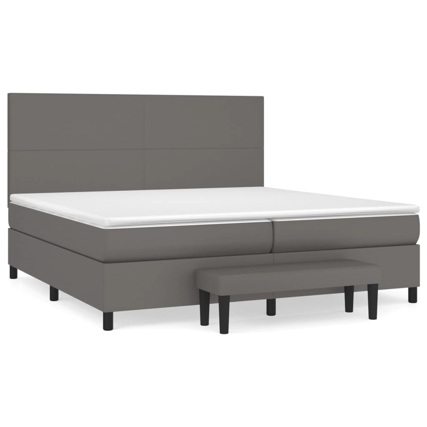 vidaXL Boxspringbett mit Matratze Grau 200x200 cm Kunstleder1469579 vidaXL Boxspringbett mit Matratze Grau 200x200 cm Kunstleder1469579 von VIDAXL
