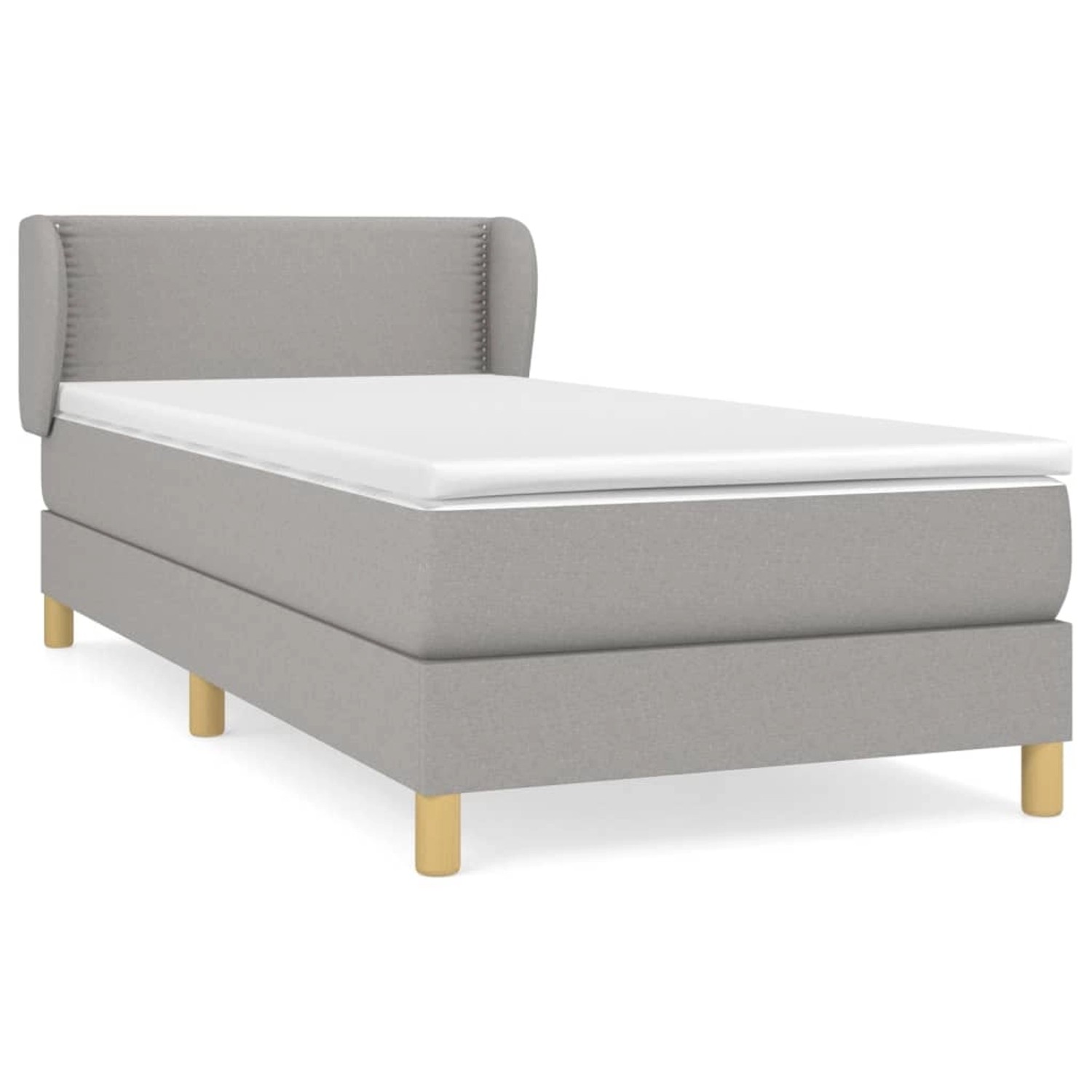 vidaXL Boxspringbett mit Matratze Hellgrau 100x200 cm Stoff1393218 vidaXL Boxspringbett mit Matratze Hellgrau 100x200 cm Stoff1393218 von VIDAXL