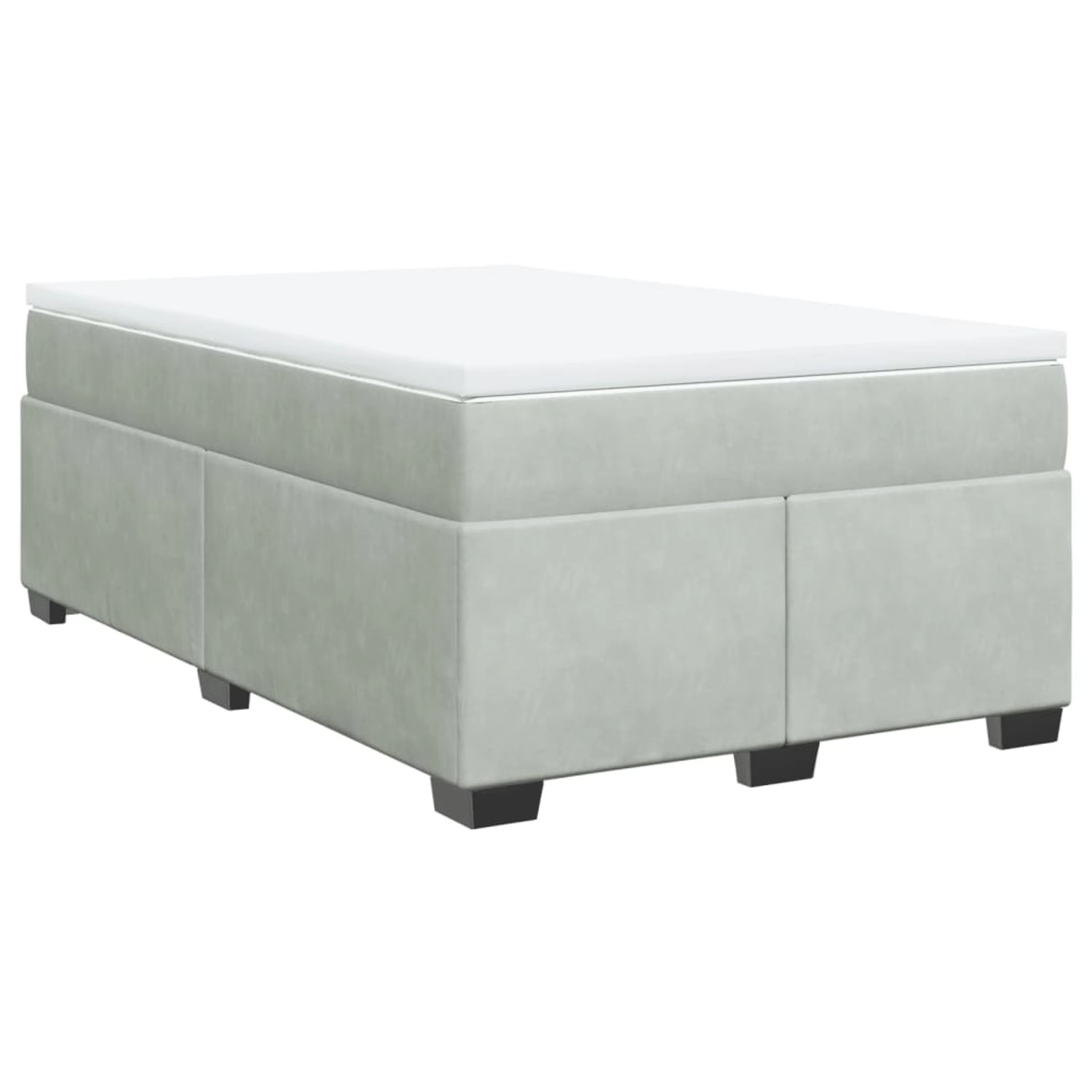 vidaXL Boxspringbett mit Matratze Hellgrau 120x190 cm Samt2099372 vidaXL Boxspringbett mit Matratze Hellgrau 120x190 cm Samt2099372 von VIDAXL