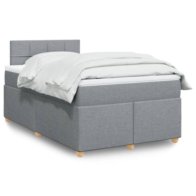 vidaXL Boxspringbett mit Matratze Hellgrau 120x200 cm Stoff 3288947 vidaXL Boxspringbett mit Matratze Hellgrau 120x200 cm Stoff 3288947 von VIDAXL