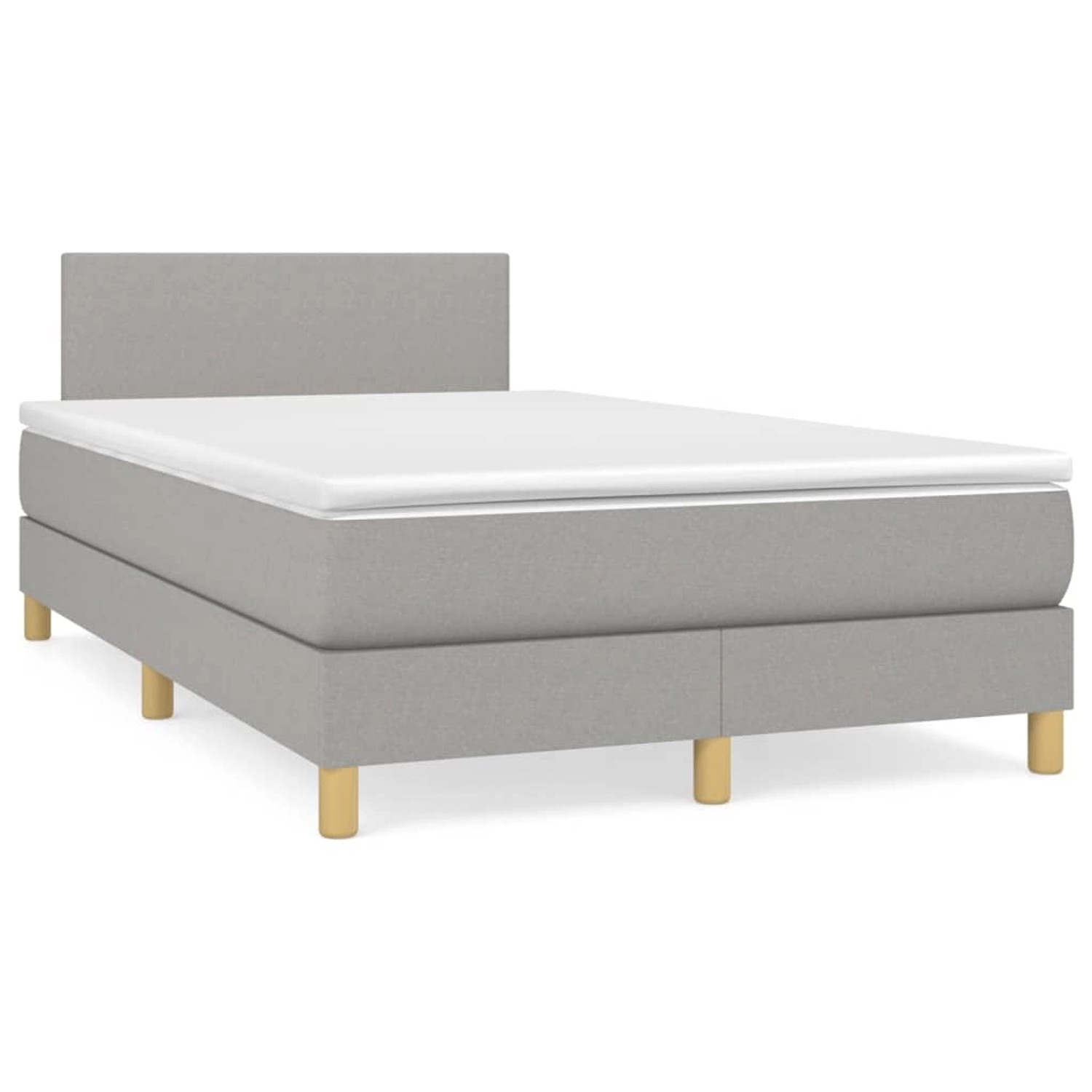 vidaXL Boxspringbett mit Matratze Hellgrau 120x200 cm Stoff1397409 vidaXL Boxspringbett mit Matratze Hellgrau 120x200 cm Stoff1397409 von VIDAXL