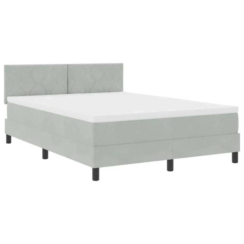 vidaXL Boxspringbett mit Matratze Hellgrau 140 x 200 cm Stoff 3339242 vidaXL Boxspringbett mit Matratze Hellgrau 140 x 200 cm Stoff 3339242 von VIDAXL