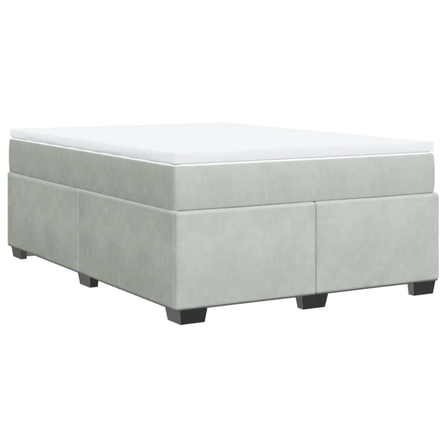 vidaXL Boxspringbett mit Matratze Hellgrau 140x190 cm Samt2099379 vidaXL Boxspringbett mit Matratze Hellgrau 140x190 cm Samt2099379 von VIDAXL