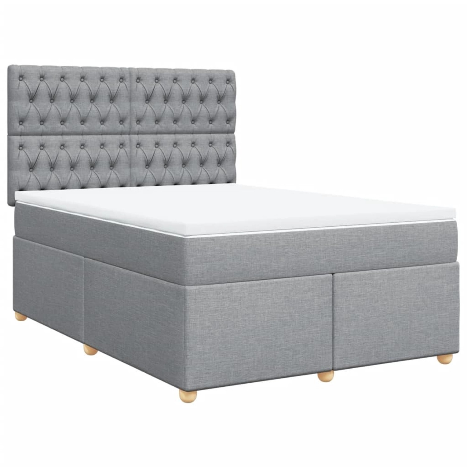 vidaXL Boxspringbett mit Matratze Hellgrau 140x190 cm Stoff 3291282 vidaXL Boxspringbett mit Matratze Hellgrau 140x190 cm Stoff 3291282 von VIDAXL