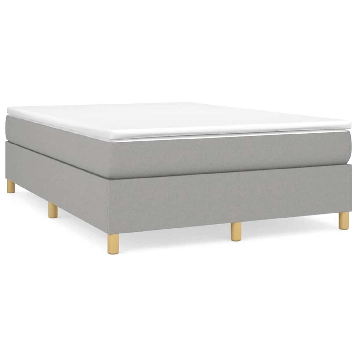 vidaXL Boxspringbett mit Matratze Hellgrau 140x200 cm Stoff1398701 vidaXL Boxspringbett mit Matratze Hellgrau 140x200 cm Stoff1398701 von VIDAXL