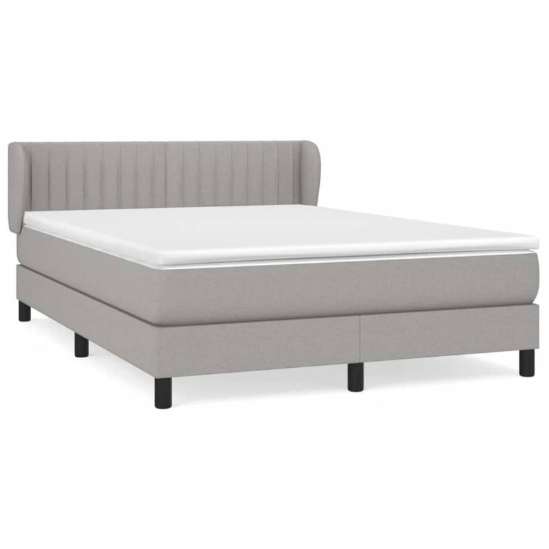 vidaXL Boxspringbett mit Matratze Hellgrau 140x200 cm Stoff1400141 vidaXL Boxspringbett mit Matratze Hellgrau 140x200 cm Stoff1400141 von VIDAXL