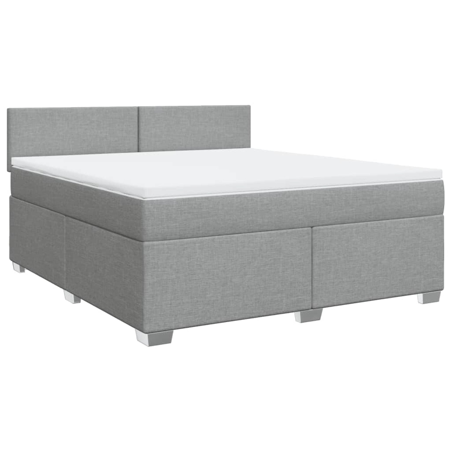 vidaXL Boxspringbett mit Matratze Hellgrau 180x200 cm Stoff 3285960 vidaXL Boxspringbett mit Matratze Hellgrau 180x200 cm Stoff 3285960 von VIDAXL