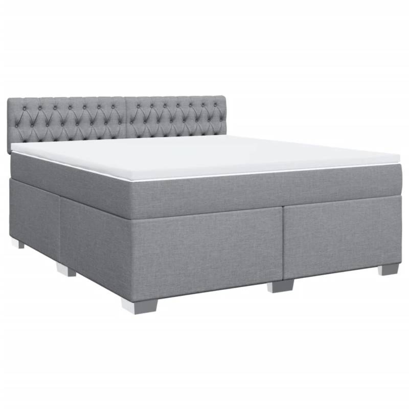 vidaXL Boxspringbett mit Matratze Hellgrau 180x200 cm Stoff 3285974 vidaXL Boxspringbett mit Matratze Hellgrau 180x200 cm Stoff 3285974 von VIDAXL