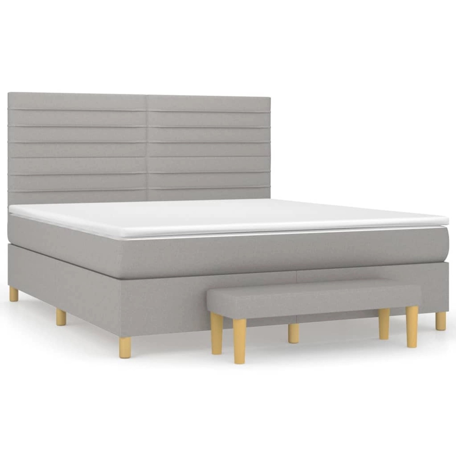 vidaXL Boxspringbett mit Matratze Hellgrau 180x200 cm Stoff1358360 vidaXL Boxspringbett mit Matratze Hellgrau 180x200 cm Stoff1358360 von VIDAXL