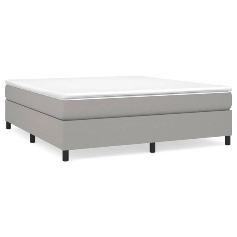 vidaXL Boxspringbett mit Matratze Hellgrau 180x200 cm Stoff1398102 von VIDAXL