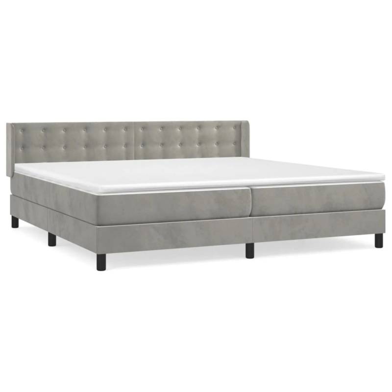 vidaXL Boxspringbett mit Matratze Hellgrau 200x200 cm Samt1367516 vidaXL Boxspringbett mit Matratze Hellgrau 200x200 cm Samt1367516 von VIDAXL