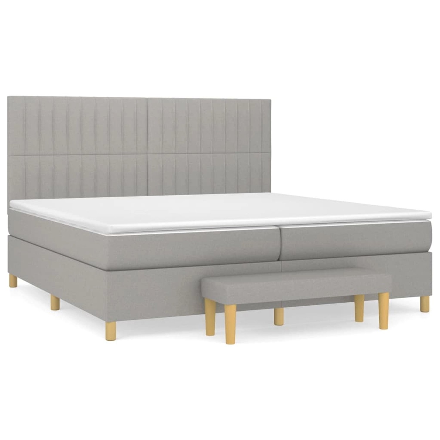vidaXL Boxspringbett mit Matratze Hellgrau 200x200 cm Stoff1359123 vidaXL Boxspringbett mit Matratze Hellgrau 200x200 cm Stoff1359123 von VIDAXL