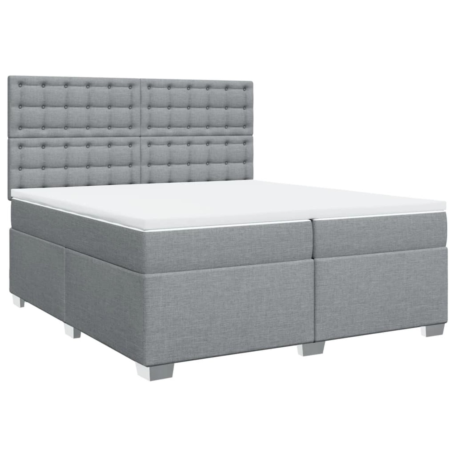 vidaXL Boxspringbett mit Matratze Hellgrau 200x200 cm Stoff2100384 vidaXL Boxspringbett mit Matratze Hellgrau 200x200 cm Stoff2100384 von VIDAXL