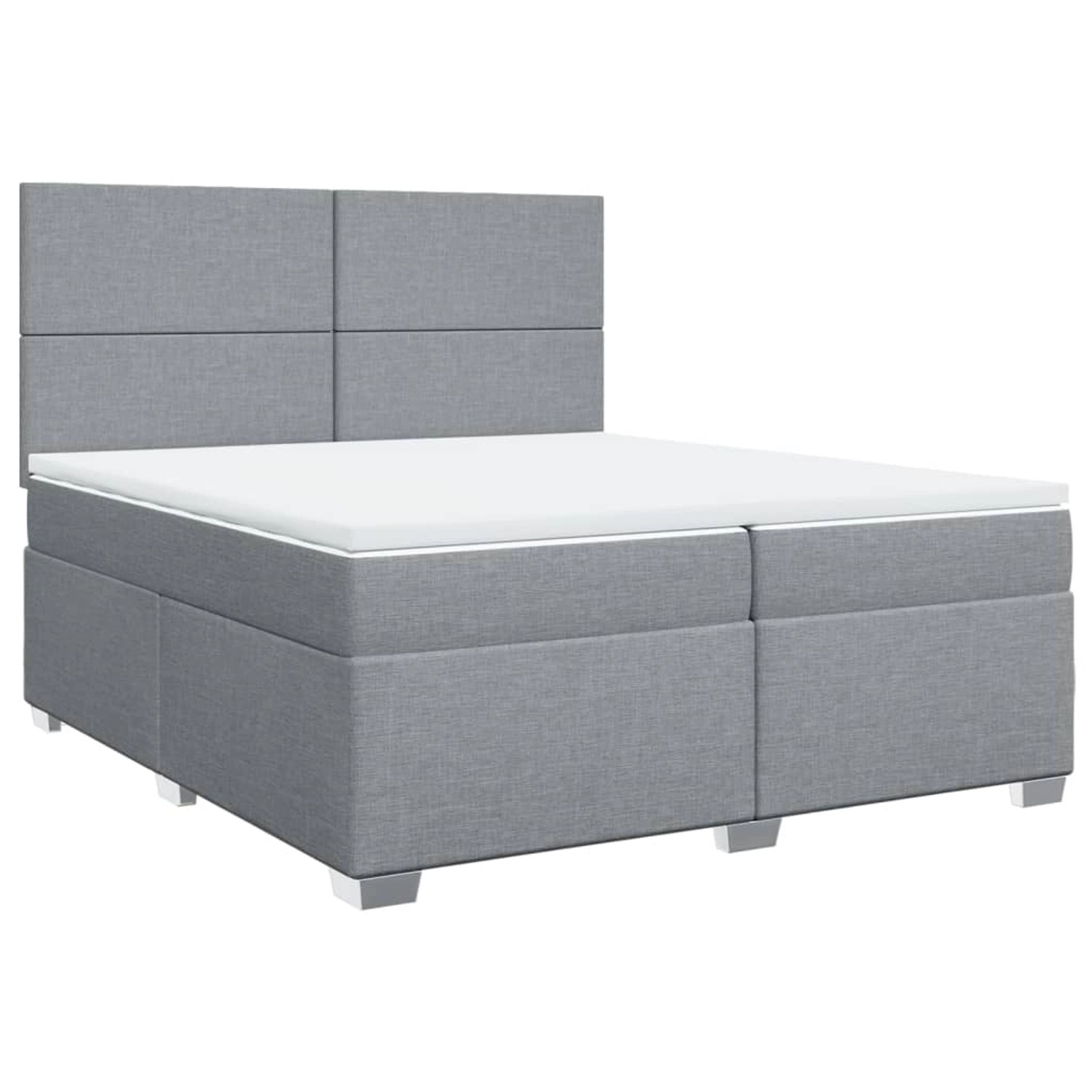 vidaXL Boxspringbett mit Matratze Hellgrau 200x200 cm Stoff2106033 vidaXL Boxspringbett mit Matratze Hellgrau 200x200 cm Stoff2106033 von VIDAXL