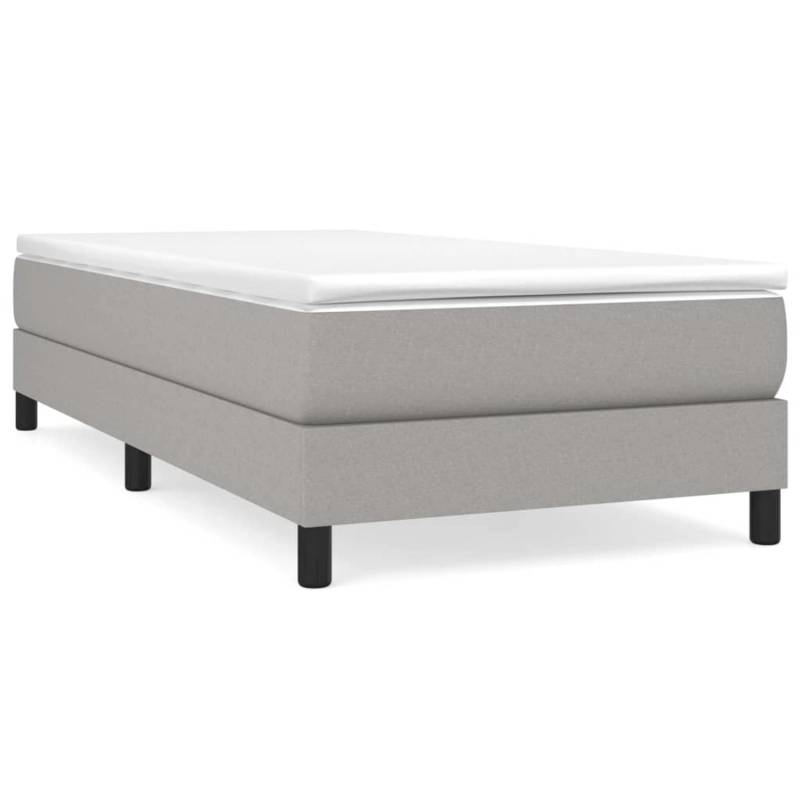 vidaXL Boxspringbett mit Matratze Hellgrau 90x200 cm Stoff 3144045 vidaXL Boxspringbett mit Matratze Hellgrau 90x200 cm Stoff 3144045 von VIDAXL