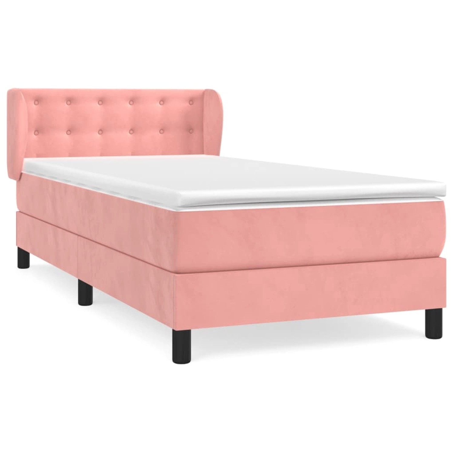 vidaXL Boxspringbett mit Matratze Rosa 100x200 cm Samt1388654 vidaXL Boxspringbett mit Matratze Rosa 100x200 cm Samt1388654 von VIDAXL