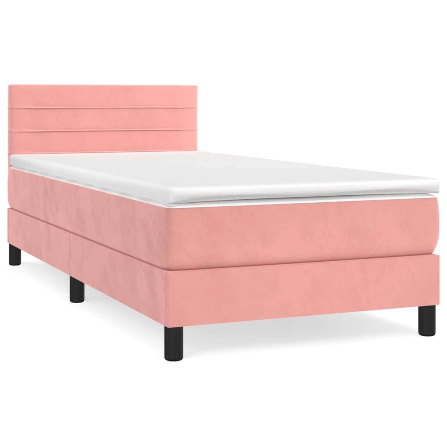 vidaXL Boxspringbett mit Matratze Rosa 100x200 cm Samt1389967 vidaXL Boxspringbett mit Matratze Rosa 100x200 cm Samt1389967 von VIDAXL