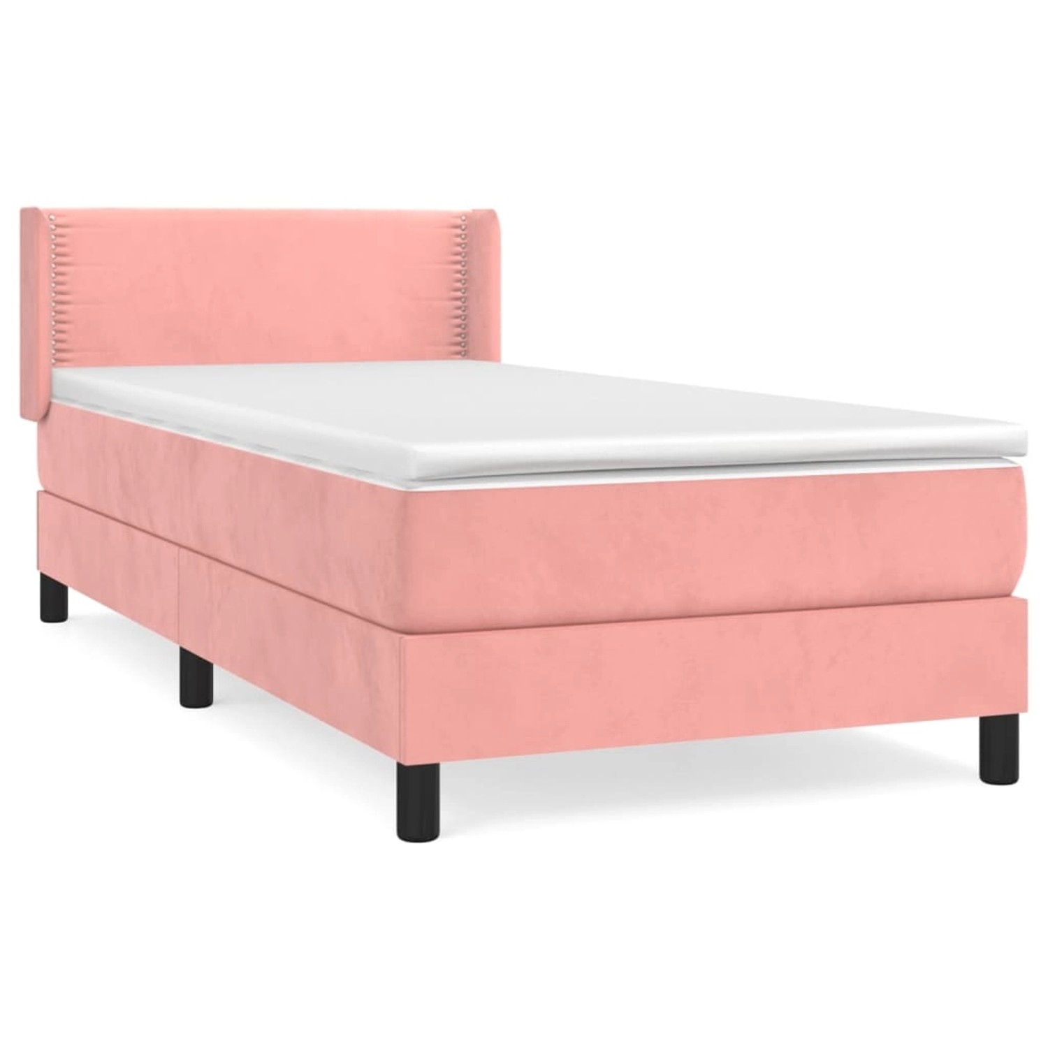 vidaXL Boxspringbett mit Matratze Rosa 100x200 cm Samt1534930 vidaXL Boxspringbett mit Matratze Rosa 100x200 cm Samt1534930 von VIDAXL