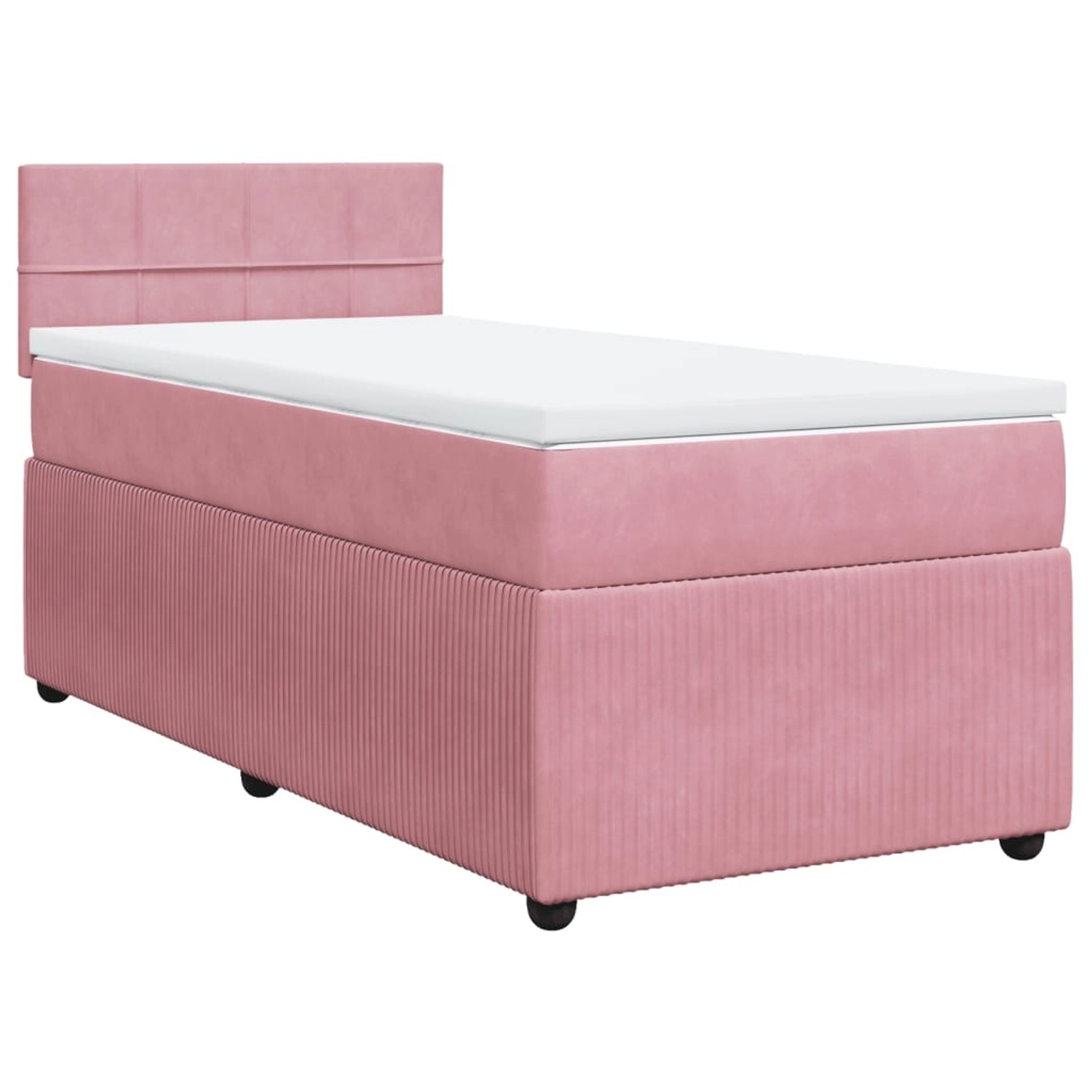 vidaXL Boxspringbett mit Matratze Rosa 100x200 cm Samt2100325 vidaXL Boxspringbett mit Matratze Rosa 100x200 cm Samt2100325 von VIDAXL
