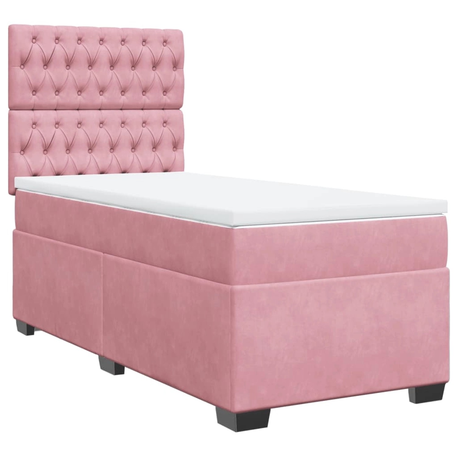 vidaXL Boxspringbett mit Matratze Rosa 100x200 cm Samt2103241 vidaXL Boxspringbett mit Matratze Rosa 100x200 cm Samt2103241 von VIDAXL