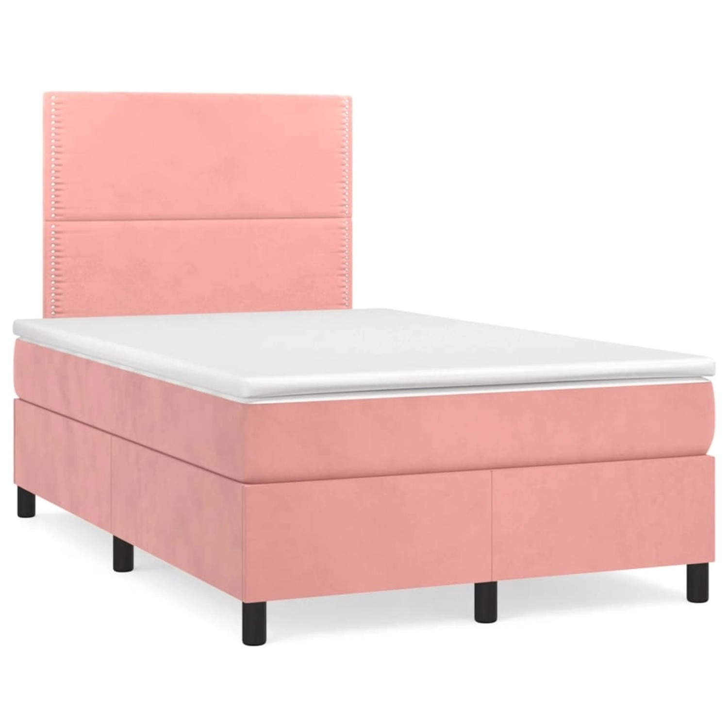 vidaXL Boxspringbett mit Matratze Rosa 120x200 cm Samt1348860 vidaXL Boxspringbett mit Matratze Rosa 120x200 cm Samt1348860 von VIDAXL