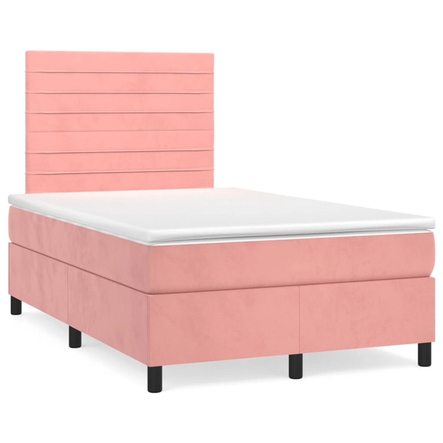 vidaXL Boxspringbett mit Matratze Rosa 120x200 cm Samt1349984 vidaXL Boxspringbett mit Matratze Rosa 120x200 cm Samt1349984 von VIDAXL