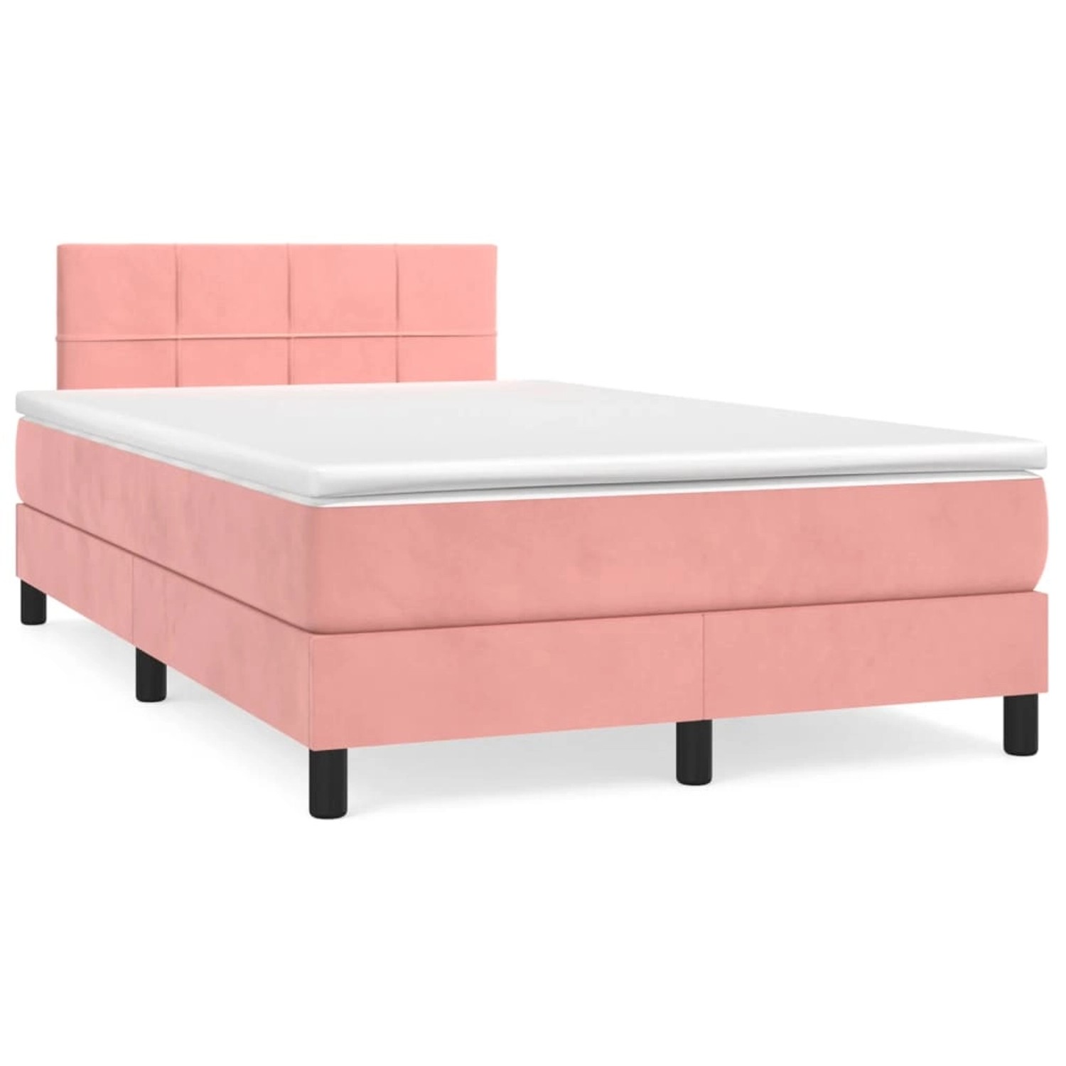 vidaXL Boxspringbett mit Matratze Rosa 120x200 cm Samt1357627 vidaXL Boxspringbett mit Matratze Rosa 120x200 cm Samt1357627 von VIDAXL