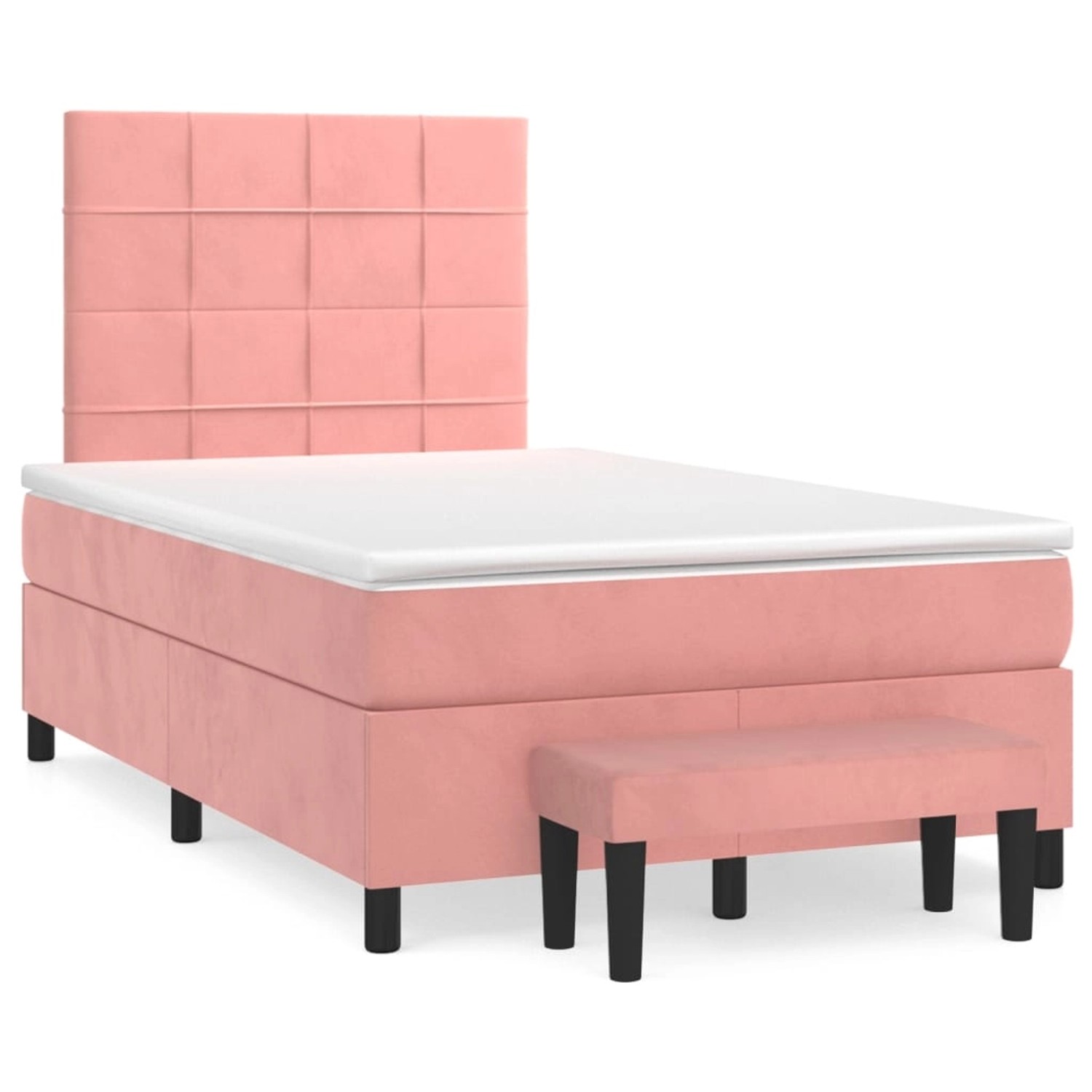vidaXL Boxspringbett mit Matratze Rosa 120x200 cm Samt1466410 vidaXL Boxspringbett mit Matratze Rosa 120x200 cm Samt1466410 von VIDAXL