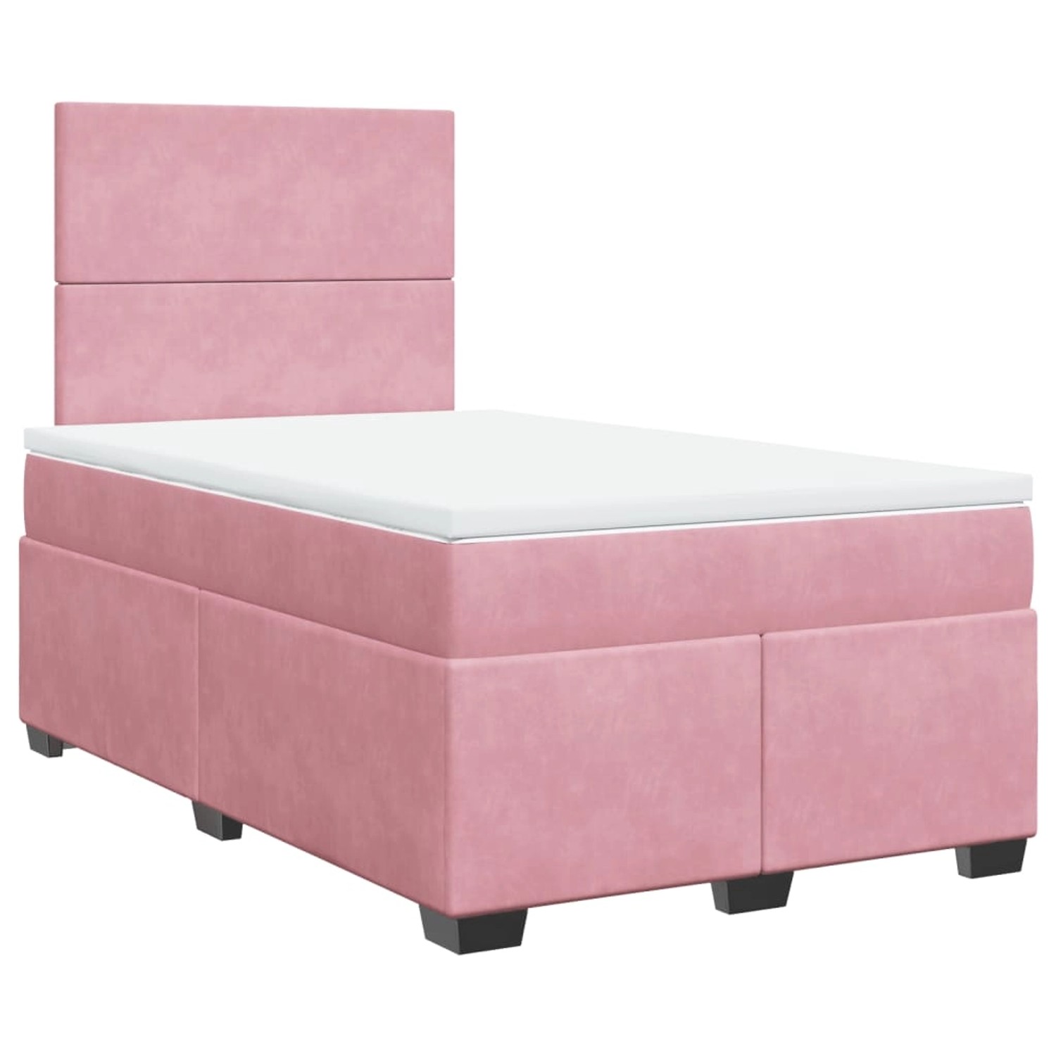 vidaXL Boxspringbett mit Matratze Rosa 120x200 cm Samt2099327 vidaXL Boxspringbett mit Matratze Rosa 120x200 cm Samt2099327 von VIDAXL