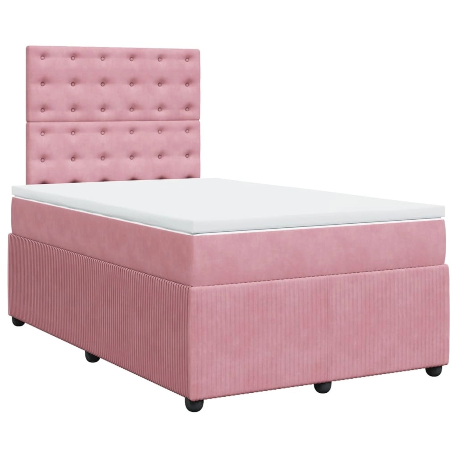 vidaXL Boxspringbett mit Matratze Rosa 120x200 cm Samt2102724 vidaXL Boxspringbett mit Matratze Rosa 120x200 cm Samt2102724 von VIDAXL