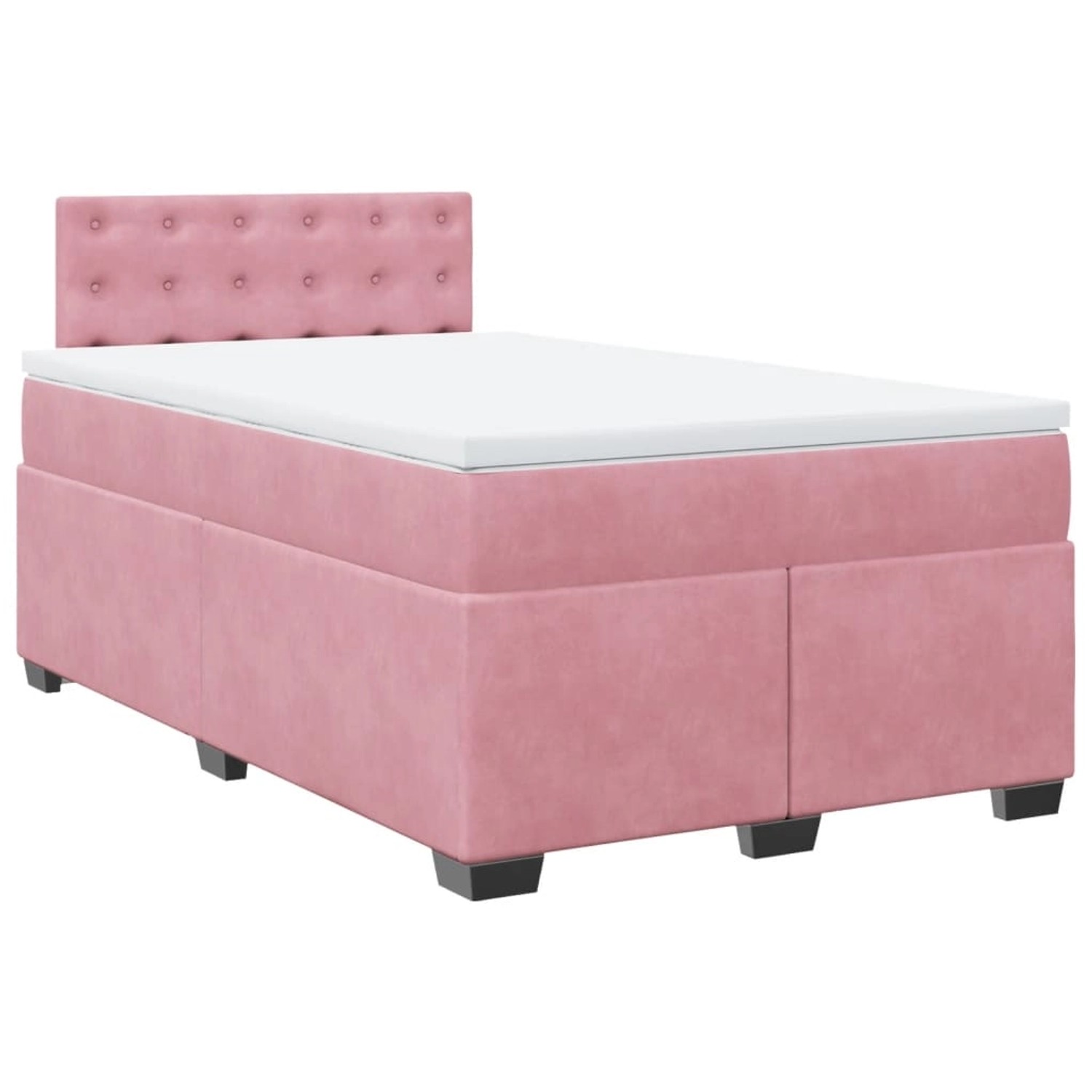 vidaXL Boxspringbett mit Matratze Rosa 120x200 cm Samt2103052 vidaXL Boxspringbett mit Matratze Rosa 120x200 cm Samt2103052 von VIDAXL