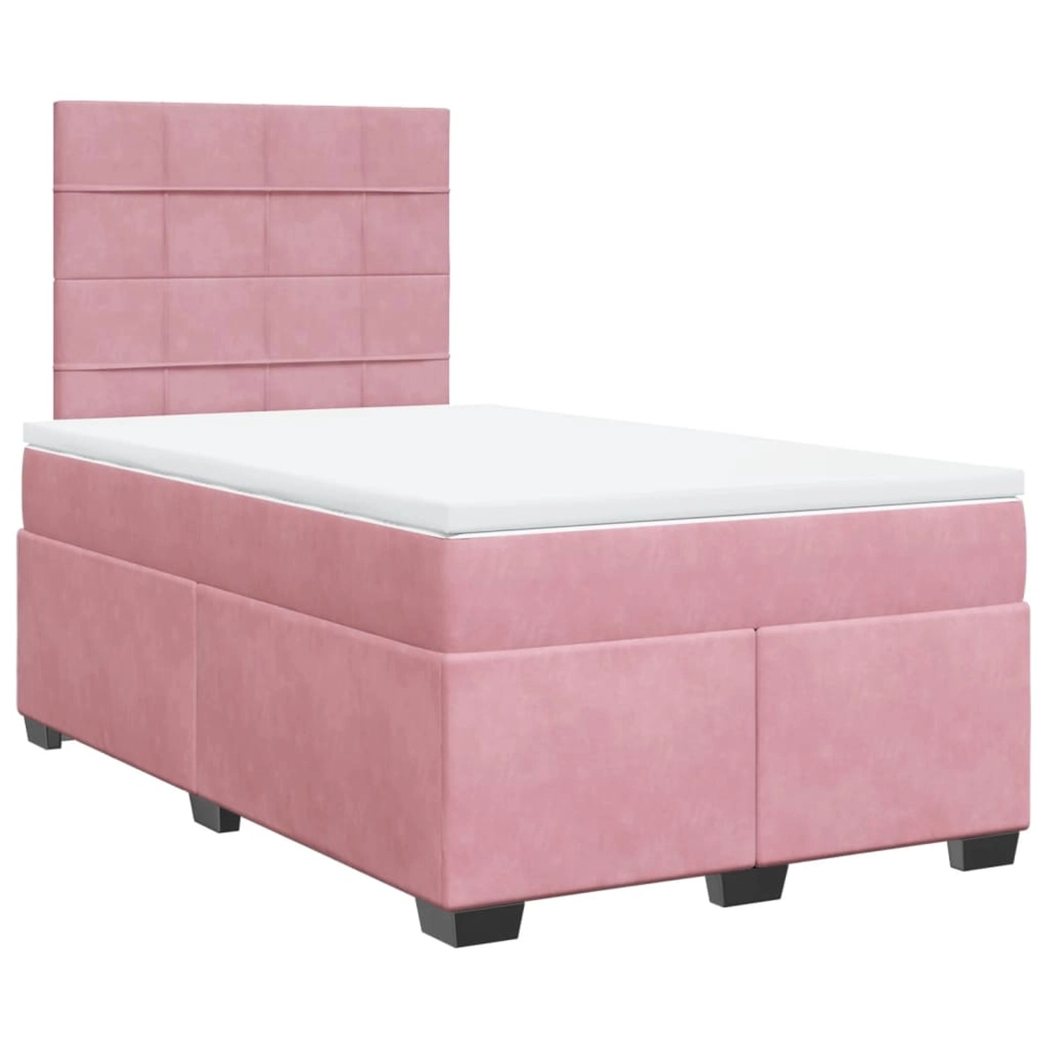 vidaXL Boxspringbett mit Matratze Rosa 120x200 cm Samt2103252 vidaXL Boxspringbett mit Matratze Rosa 120x200 cm Samt2103252 von VIDAXL