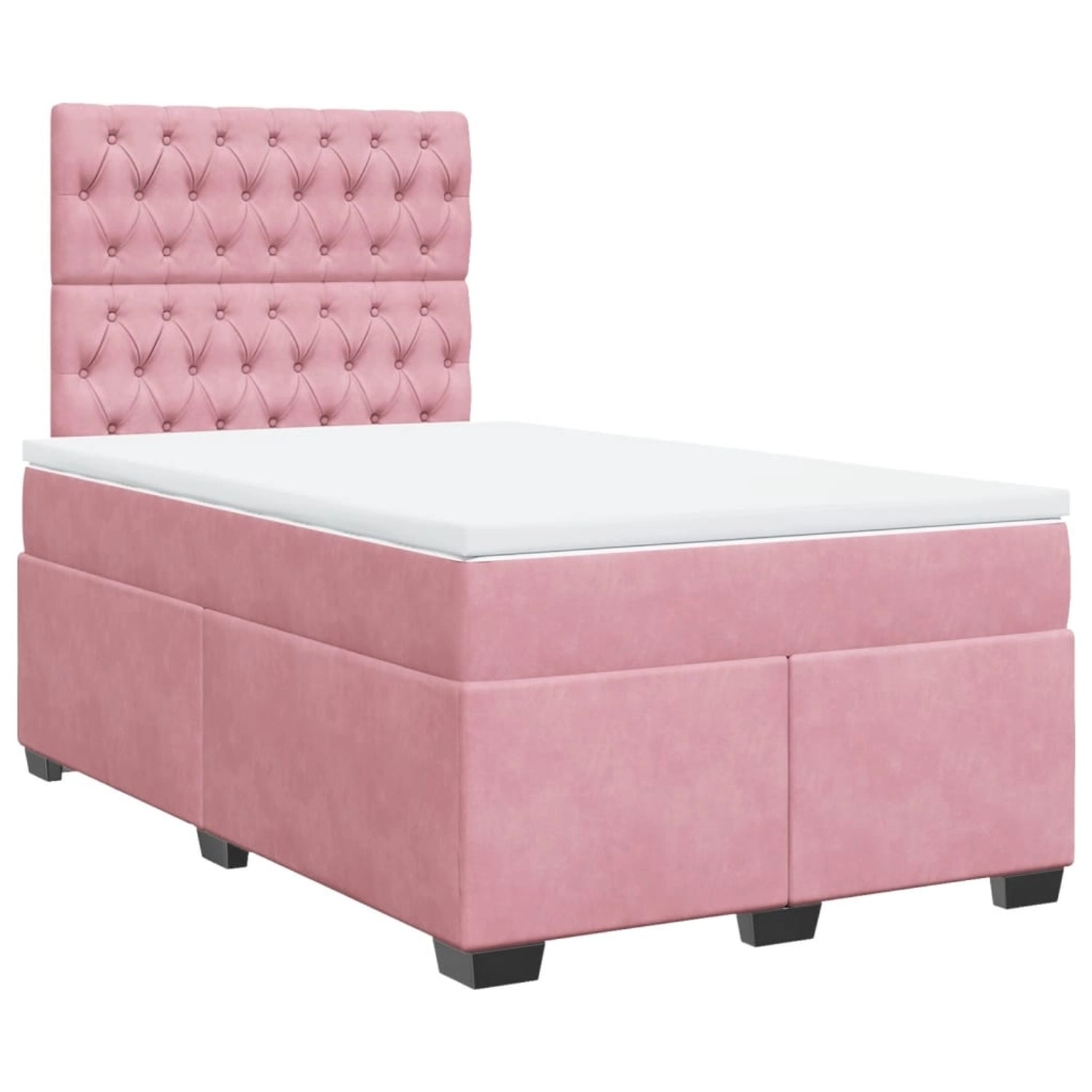 vidaXL Boxspringbett mit Matratze Rosa 120x200 cm Samt2103253 vidaXL Boxspringbett mit Matratze Rosa 120x200 cm Samt2103253 von VIDAXL