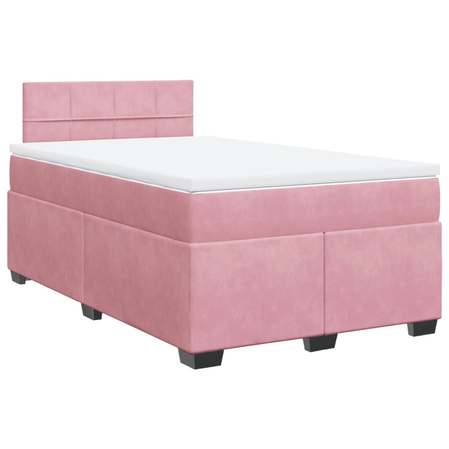 vidaXL Boxspringbett mit Matratze Rosa 120x200 cm Samt2106960 vidaXL Boxspringbett mit Matratze Rosa 120x200 cm Samt2106960 von VIDAXL