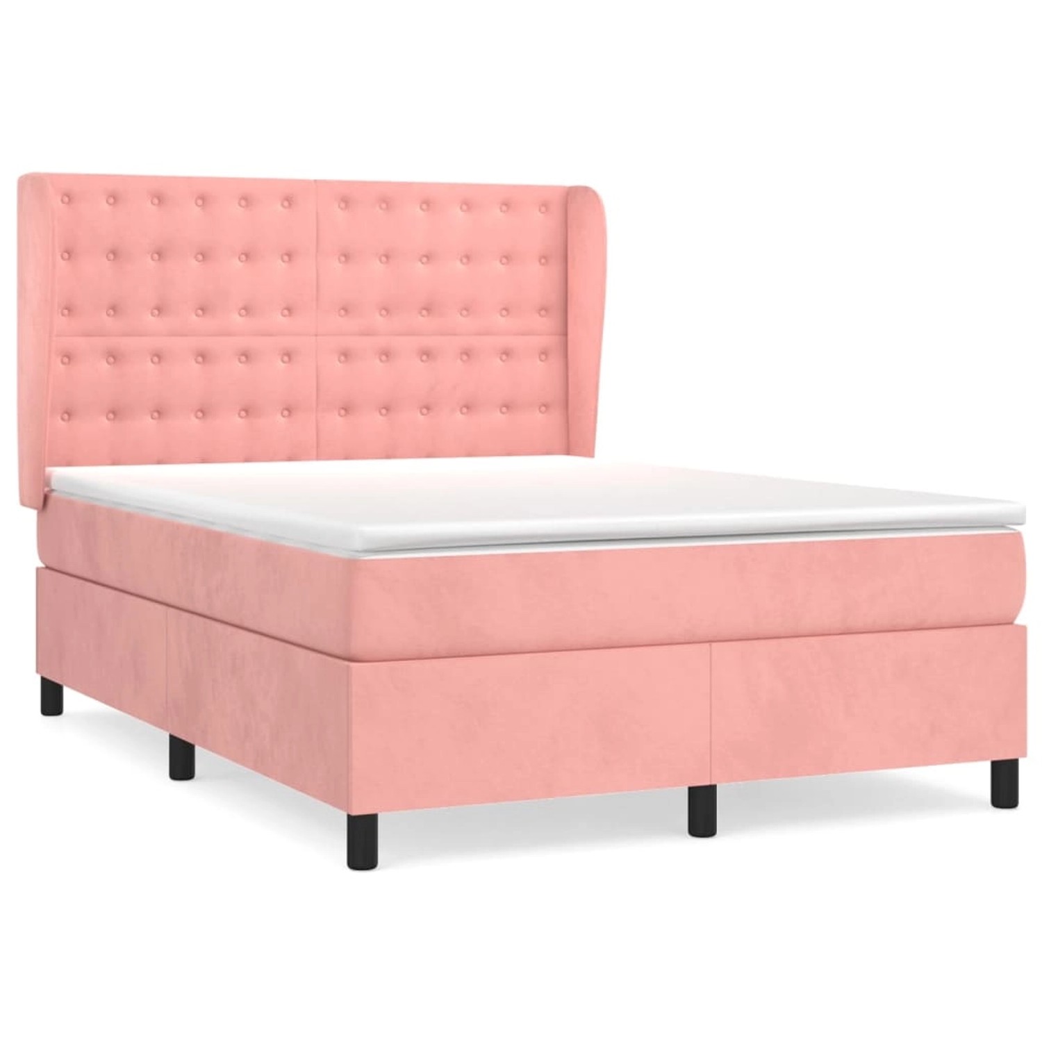 vidaXL Boxspringbett mit Matratze Rosa 140x190 cm Samt1372968 vidaXL Boxspringbett mit Matratze Rosa 140x190 cm Samt1372968 von VIDAXL