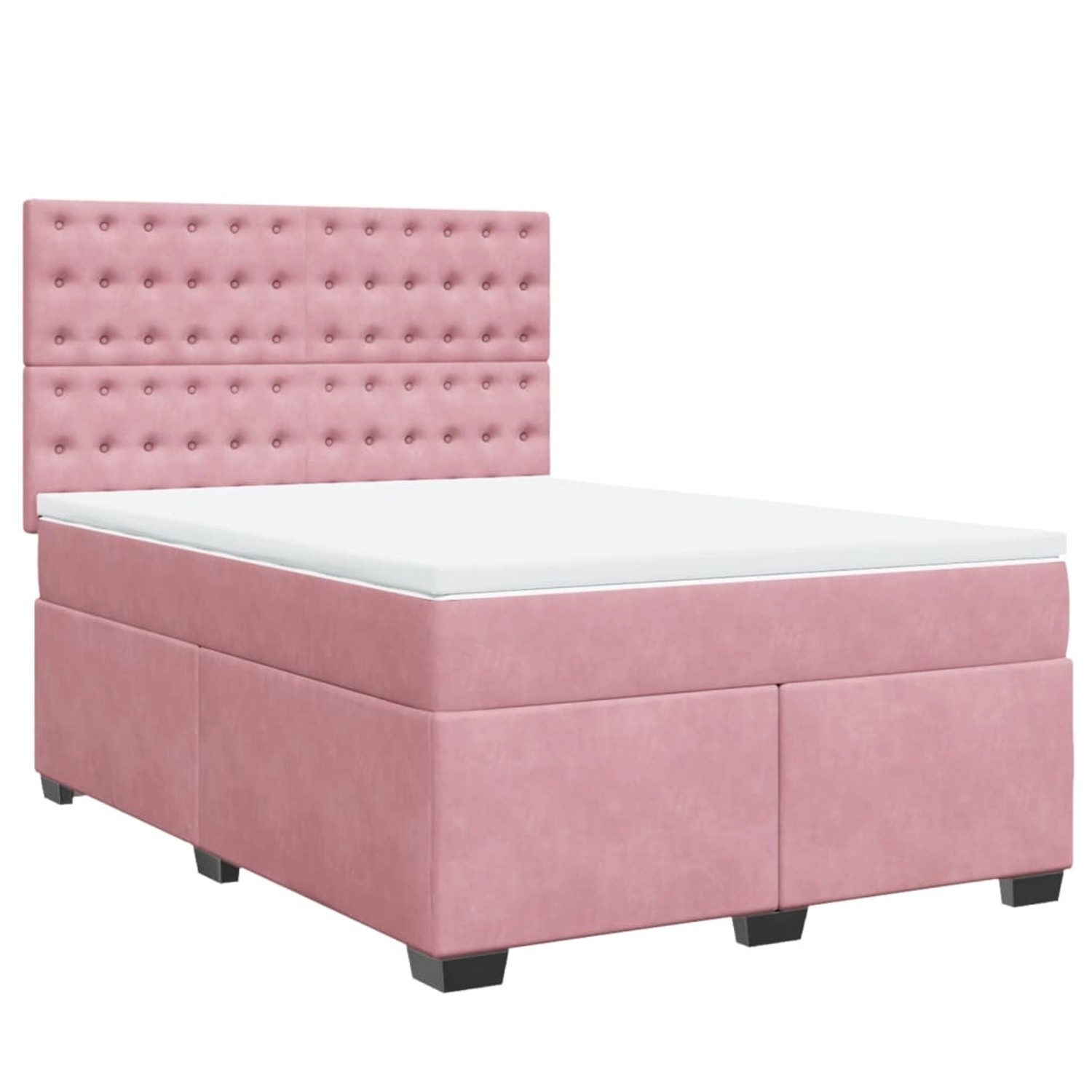 vidaXL Boxspringbett mit Matratze Rosa 140x190 cm Samt2103261 vidaXL Boxspringbett mit Matratze Rosa 140x190 cm Samt2103261 von VIDAXL