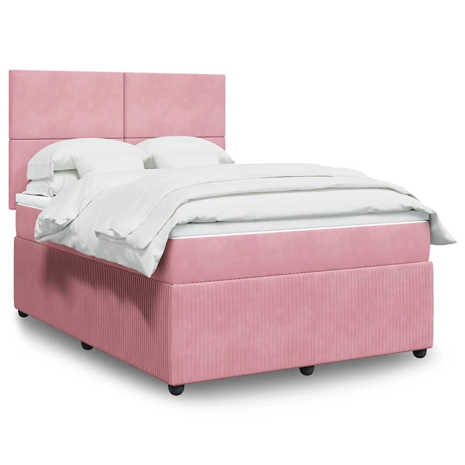 vidaXL Boxspringbett mit Matratze Rosa 140x200 cm Samt 3294657 vidaXL Boxspringbett mit Matratze Rosa 140x200 cm Samt 3294657 von VIDAXL
