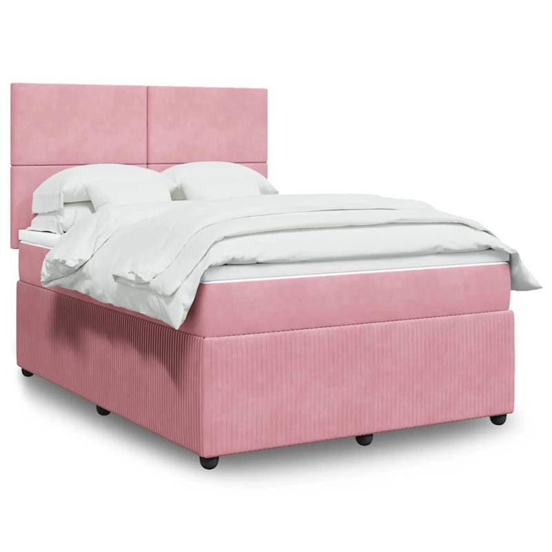 vidaXL Boxspringbett mit Matratze Rosa 140x200 cm Samt 3294657 vidaXL Boxspringbett mit Matratze Rosa 140x200 cm Samt 3294657 von VIDAXL
