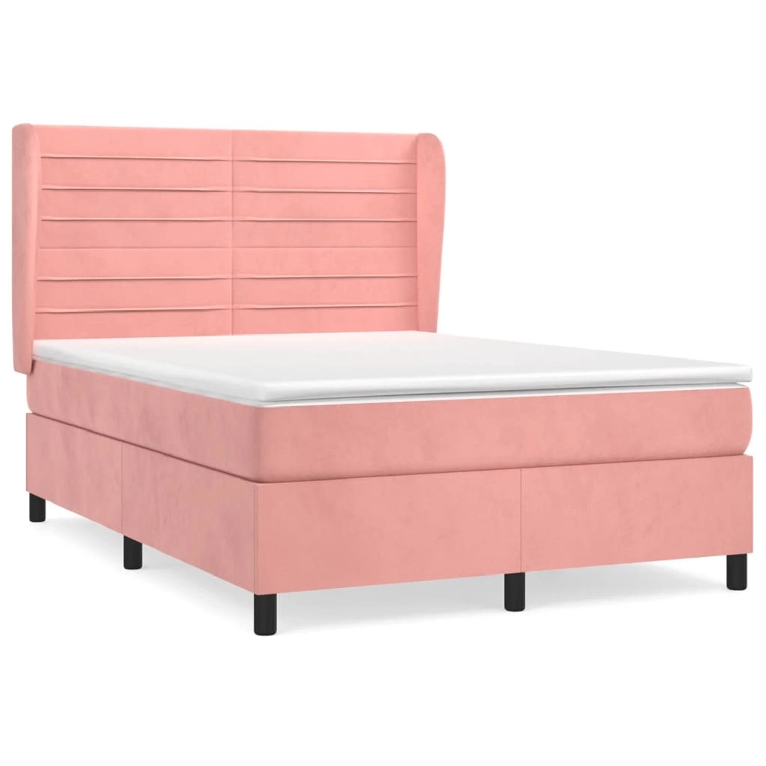 vidaXL Boxspringbett mit Matratze Rosa 140x200 cm Samt1372708 vidaXL Boxspringbett mit Matratze Rosa 140x200 cm Samt1372708 von VIDAXL