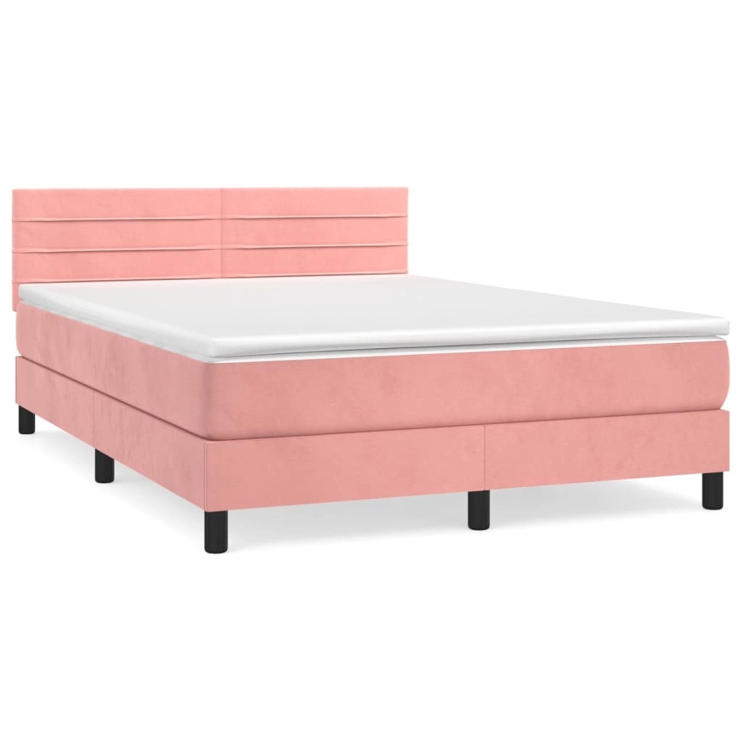vidaXL Boxspringbett mit Matratze Rosa 140x200 cm Samt1389976 vidaXL Boxspringbett mit Matratze Rosa 140x200 cm Samt1389976 von VIDAXL